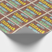 Brick Wall Graffiti Inspiriert 32. Geburtstag + Na Geschenkpapier (Ecke)