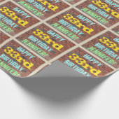 Brick Wall Graffiti Inspiriert 33. Geburtstag + Na Geschenkpapier (Ecke)
