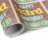 Brick Wall Graffiti Inspiriert 33. Geburtstag + Na Geschenkpapier (Rolleneckpunkt)