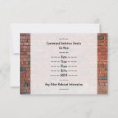 Brick Wall Graffiti Inspiriert 34. Geburtstag + Na Einladung (Rückseite)