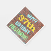Brick Wall Graffiti Inspiriert 37. Geburtstag + Na Serviette (Ecke)