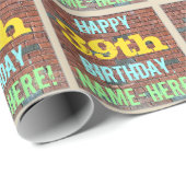 Brick Wall Graffiti Inspiriert 39. Geburtstag + Na Geschenkpapier (Rolleneckpunkt)