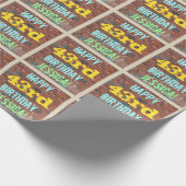 Brick Wall Graffiti Inspiriert 43. Geburtstag + Na Geschenkpapier (Ecke)
