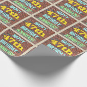 Brick Wall Graffiti Inspiriert 47. Geburtstag + Na Geschenkpapier (Ecke)