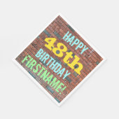 Brick Wall Graffiti Inspiriert 48. Geburtstag + Na Serviette (Ecke)