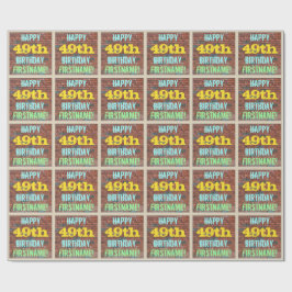 Brick Wall Graffiti Inspiriert 49. Geburtstag + Na Geschenkpapier