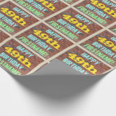 Brick Wall Graffiti Inspiriert 49. Geburtstag + Na Geschenkpapier (Ecke)