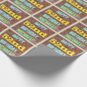 Brick Wall Graffiti Inspiriert 52. Geburtstag + Na Geschenkpapier (Ecke)