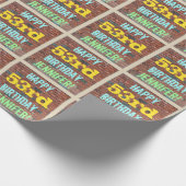Brick Wall Graffiti Inspiriert 53. Geburtstag + Na Geschenkpapier (Ecke)