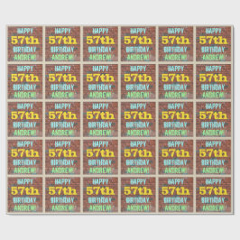 Brick Wall Graffiti Inspiriert 57. Geburtstag + Na Geschenkpapier