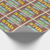 Brick Wall Graffiti Inspiriert 57. Geburtstag + Na Geschenkpapier (Ecke)