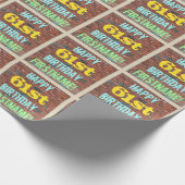 Brick Wall Graffiti Inspiriert 61. Geburtstag + Na Geschenkpapier (Ecke)