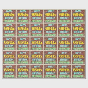 Brick Wall Graffiti Inspiriert 65. Geburtstag + Na Geschenkpapier