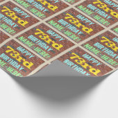 Brick Wall Graffiti Inspiriert 73. Geburtstag + Na Geschenkpapier (Ecke)