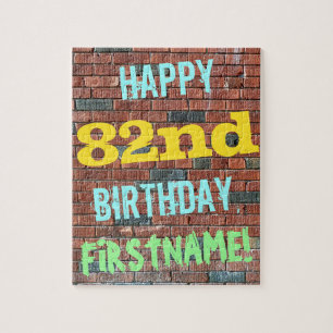 Brick Wall Graffiti Inspiriert 82. Geburtstag + Na Puzzle