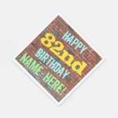 Brick Wall Graffiti Inspiriert 82. Geburtstag + Na Serviette (Ecke)