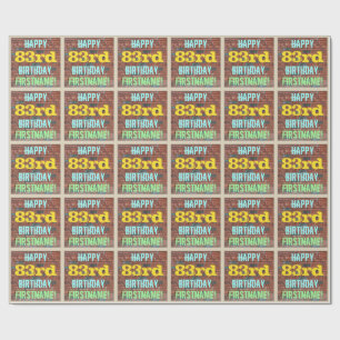 Brick Wall Graffiti Inspiriert 83. Geburtstag + Na Geschenkpapier