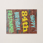 Brick Wall Graffiti Inspiriert 84. Geburtstag + Na Puzzle (Horizontal)