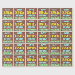 Brick Wall Graffiti Inspiriert 85. Geburtstag + Na Geschenkpapier