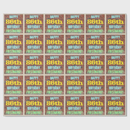 Brick Wall Graffiti Inspiriert 86. Geburtstag + Na Geschenkpapier