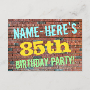 Brick Wall Graffiti Inspiriert 87. Geburtstag + Na Einladung