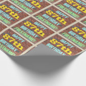 Brick Wall Graffiti Inspiriert 87. Geburtstag + Na Geschenkpapier (Ecke)