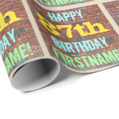 Brick Wall Graffiti Inspiriert 87. Geburtstag + Na Geschenkpapier (Rolleneckpunkt)