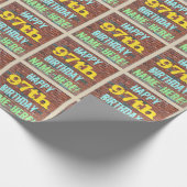 Brick Wall Graffiti Inspiriert 97. Geburtstag + Na Geschenkpapier (Ecke)
