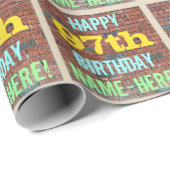 Brick Wall Graffiti Inspiriert 97. Geburtstag + Na Geschenkpapier (Rolleneckpunkt)