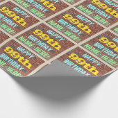 Brick Wall Graffiti Inspiriert 99. Geburtstag + Na Geschenkpapier (Ecke)