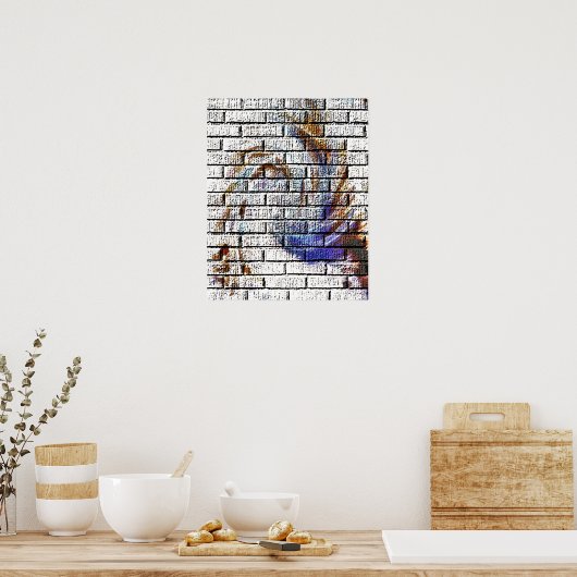 BRICK WALL GRAFFITI POSTER (Küche)