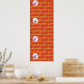 Brick Wall Growth Chart Poster (Küche)