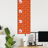 Brick Wall Growth Chart Poster (Heimbüro)