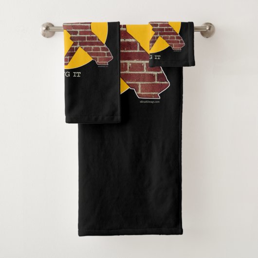 Brick Wall Hockey Goalie Badehandtuch Set (Insitu)