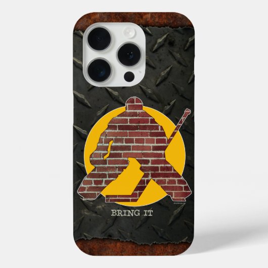 Brick Wall Hockey Goalie Case-Mate iPhone Hülle (Rückseite)