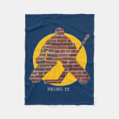 Brick Wall Hockey Goalie Fleecedecke (Vorderseite)
