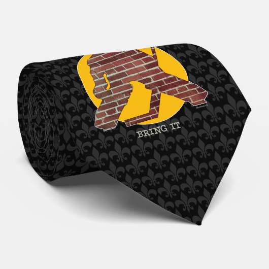 Brick Wall Hockey Goalie Krawatte (Gerollt)