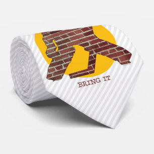 Brick Wall Hockey Goalie Neck Tie Krawatte