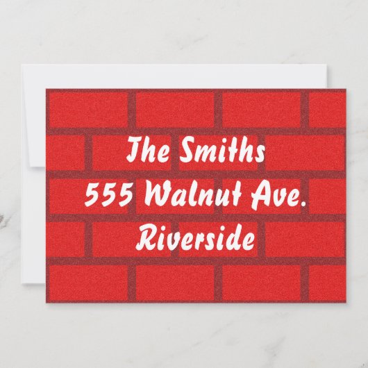 Brick Wall Invite Einladung (Vorderseite)