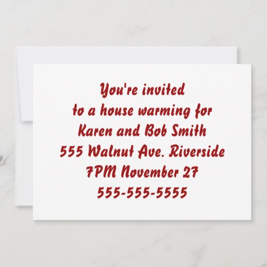 Brick Wall Invite Einladung (Rückseite)