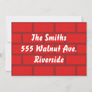 Brick Wall Invite Einladung