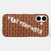 Brick Wall iPhone Case mit benutzerdefiniertem Tex (Rückseite (Horizontal))