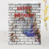 BRICK WALL KARTE (Gelbe Blume)