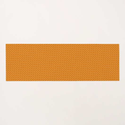 Brick Wall Orange White Minimal Muster Yogamatte (Rückseite (Horizontal))