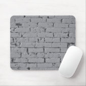 Brick Wall Painted Light Grey Mousepad (Mit Mouse)