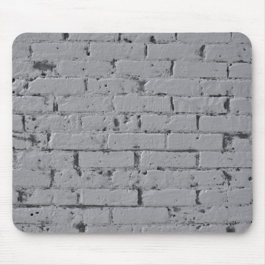 Brick Wall Painted Light Grey Mousepad (Vorne)