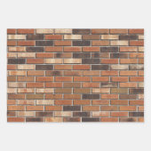 Brick Wall Pattern Red Geschenkpapier Set (Vorderseite 3)