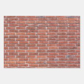 Brick Wall Pattern Red Geschenkpapier Set (Vorderseite 2)