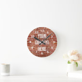 Brick Wall Personalized Graffiti Clock Runde Wanduhr (Zuhause)