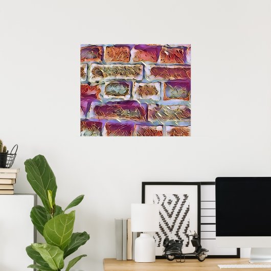 BRICK WALL POSTER (Heimbüro)